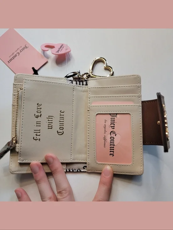 NWT Juicy Couture Brown Logo Wallet with Colorful Patch Accents - Picture 3 of 6